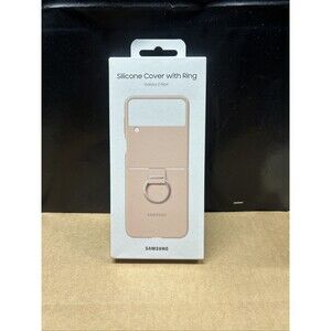 Samsung Silicone Cover with Ring for Galaxy Z Flip4 - Pink